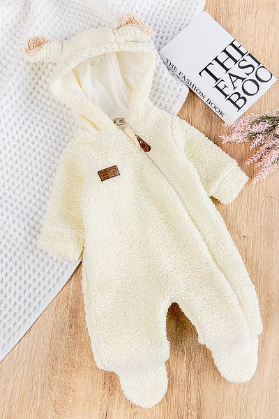 ewellce Welsoft Plush Hooded Winter Baby Onesie - Girl/boy