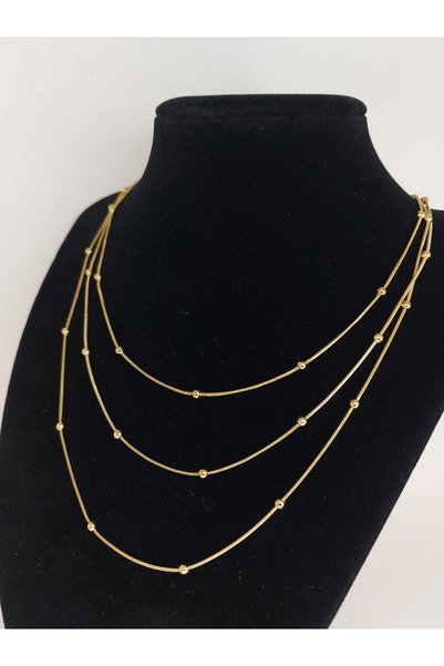 Romea Triple Dorica Chain Stainless Steel Necklace