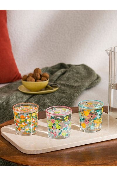 LC Waikiki LCW HOME زجاج مطبوع 3 عبوات 380 مل