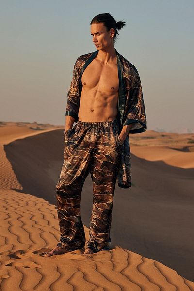 Dear Deer Equestrian Kimono & trousers Set