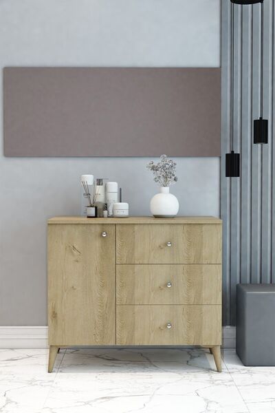 DEMİNA Kapaklı Şifonyer Rivoli 80x90x41 - %100 Mdf