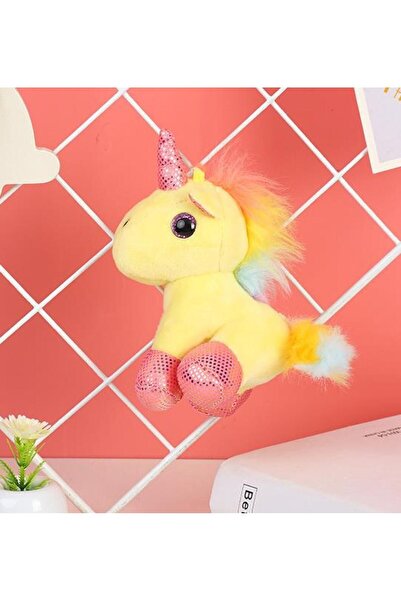 e-life shop Ithal Kumaş Sevimli Camgöz Boynuzlu Pegasus Unicorn Figür Peluş Oyuncak Oyun & Uyku Arkadaşı 28 Cm.