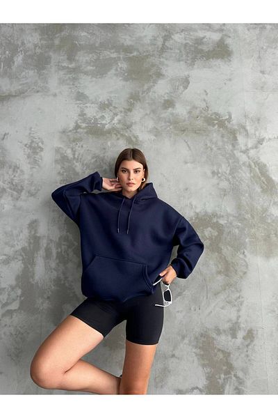 ZF BUTİK 3-Garn-Sweatshirt mit Kapuze
