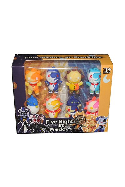 e-life Five Nights At Freddy's Fnaf Sundrop & Moondrop 8-Piece Silicone Figure Toy Collection Set