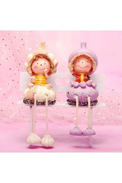 e-life shop Ayakları Sallanan Soğan Sarımsak Kafalar Biblo Dekoratif Hediye Ü...