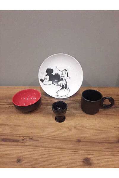 Keramika KERAMİKA MAMA TAKIMI 4 PARÇA MİCKEY MOUSE