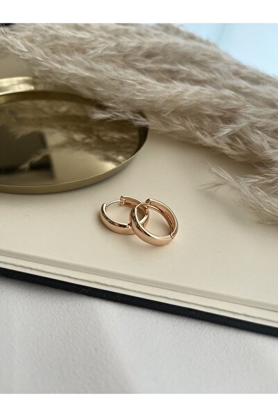 XUPING JEWELRY Xuping Kadın Gold Kararmaz Kalın Halka Küpe