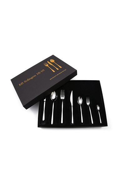 KB SOLİNGEN 84 Piece Löwe-d Fork Spoon Knife Set - 4 Millim Thickness 18/10 304 Quality