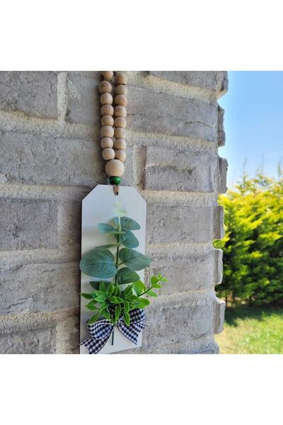 rosfloa rf Dekoratif Iskandinav Tasarım Ahşap Boncuklu Balkon Bahçe Mutfak Duvar Kapı Süsü Hediyelik