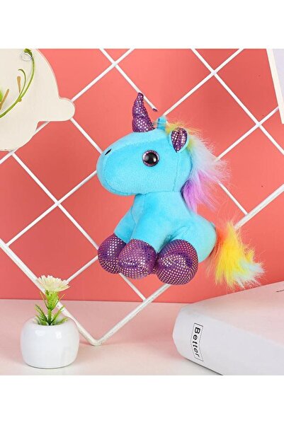 e-life shop Ithal Kumaş Sevimli Camgöz Boynuzlu Pegasus Unicorn Figür Peluş Oyuncak Oyun & Uyku Arkadaşı 28 Cm.