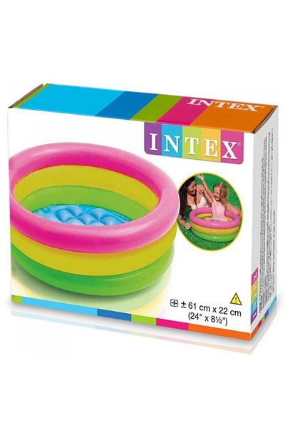 Intex حمام سباحة للأطفال بقاعدة قابلة للنفخ مقاس 61x22 سم