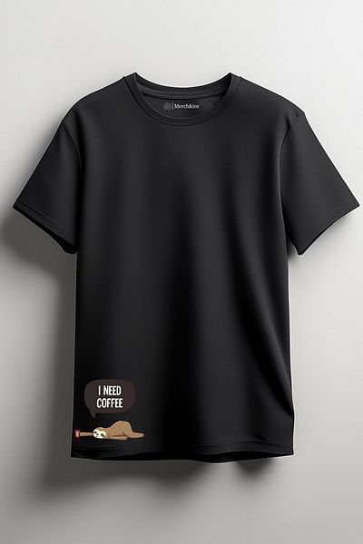 SM Satranç Medya Μπλουζάκι Unisex Sloth Six Printed - I Need Coffee