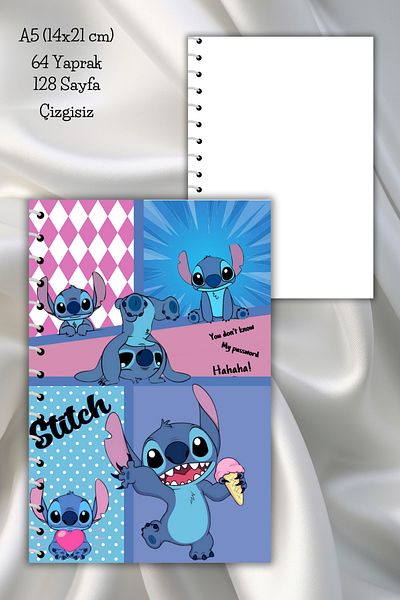 daily notebook دفتر ملاحظات مدرسي غير مبطن بخطوط حلزونية - 64 ورقة، مقاس A5 (14x21 سم)