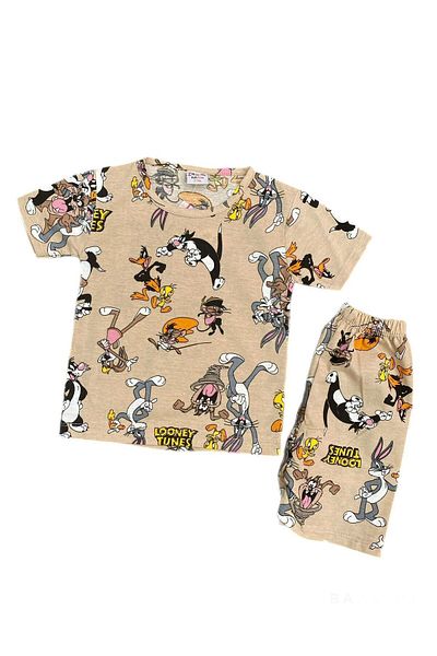 alpmodel Boy's Set - Looney Tunes Printed T-shirt and Shorts