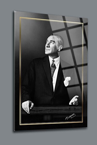SRD Concept Atatürk 64 Cam Tablo-atatürk Tablosu