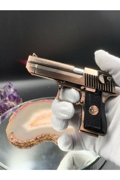 Genel Markalar Desert Eagle Modeli Dekoratif Pürmüz Alevli Hediye Kutulu Bron...
