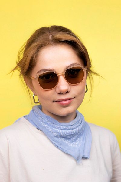LUNOX Evan Unisex Cream Sunglasses