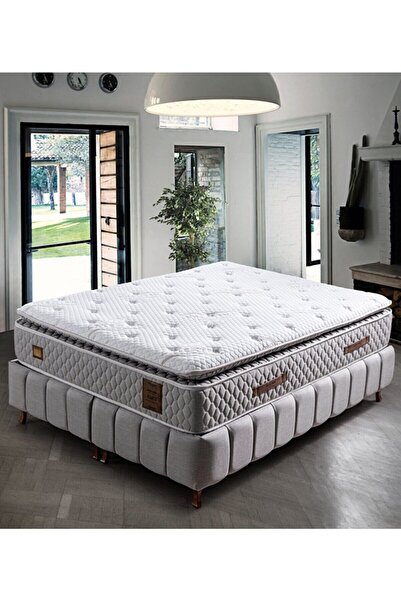 Setay Kuartz Pedli Ortopedik Yaylı Yatak - Keten