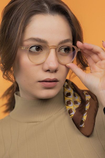 LUNOX Lucia Matte Cream Unisex Computer Screen Glasses