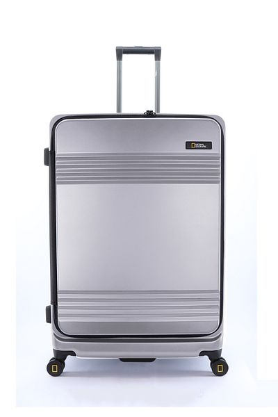 NATIONAL GEOGRAPHIC Lodge Check-In Large Luggage Suitcase Silver