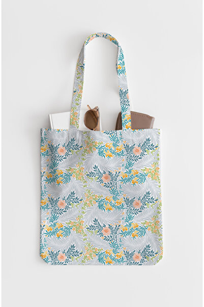 ZICCHO Синя раница с флорални мотиви