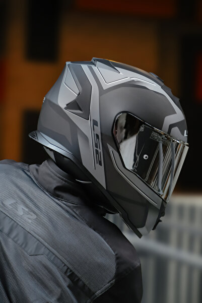 LS2 STORM 2 FASTER MAT TITANIUM KASK