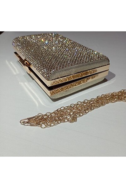 Şarra Gossi Βραδινή τσάντα φόρεμα Χρυσή τσάντα βραδινή τσάντα Clutch χαρτοφυλάκιο χρυσών τσαντών