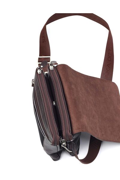 Aka Men's Leather Bag 308 - Brown, Shoulder Strap