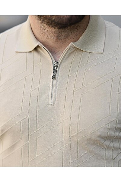 BASEL.CO Πλεκτό T-Shirt με φερμουάρ