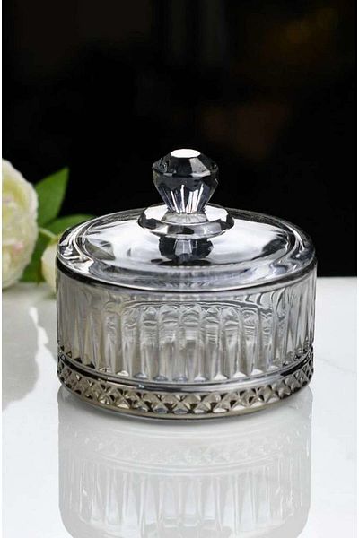 İnova Home Decor Elysia Smoked Lid Snack Bowl - Sugar Bowl