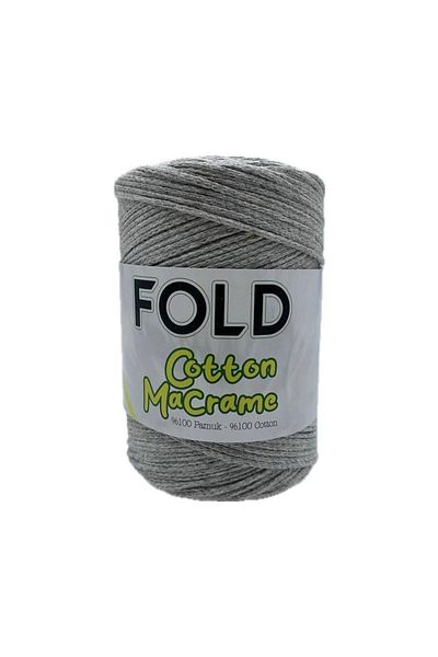 FOLD Γκρι βαμβακερό μακραμέ - 200 γραμμάρια βαμβάκι