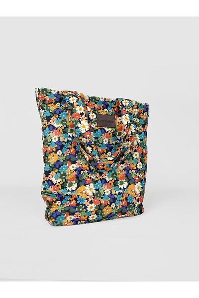 ZICCHO Colorful Flower Patterned Fabric Bag