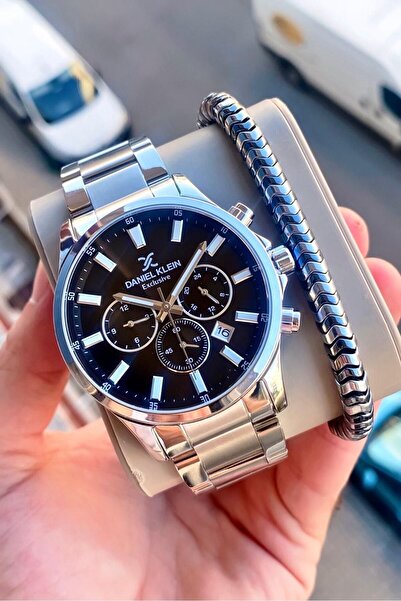 Daniel Klein Erkek Kol Saati Gümüş Çelik 3 Atm Su Geçirmez 2 Yıl Garantili +B...