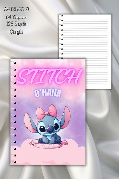 daily notebook دفتر ملاحظات مدرسي مخطط حلزوني مكون من 64 صفحة - مقاس A4 (21x29,7 سم)