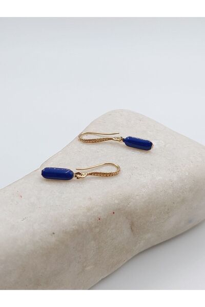 takitokaciniz Pirinç Malzeme Üzerine El Yapımı Mine Küpe