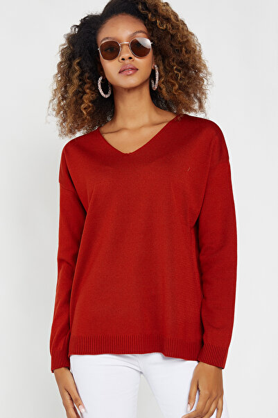Hopoi Pulover de damă cu decolteu în V