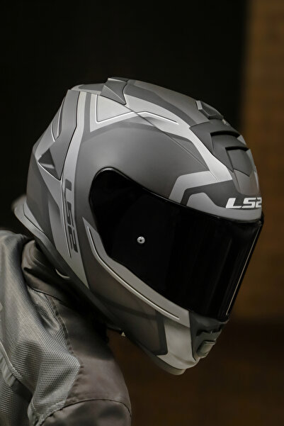 LS2 STORM 2 FASTER MAT TITANIUM KASK