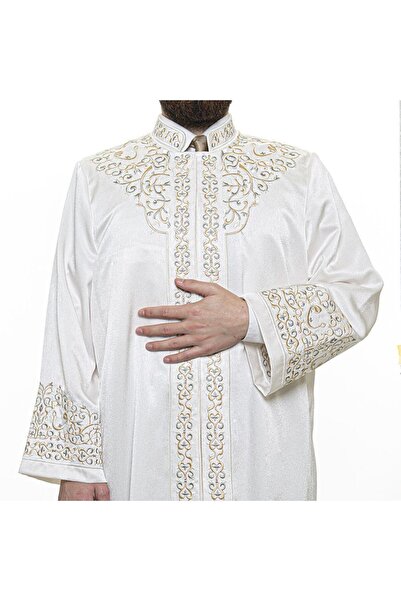 İkranur Lüks Nevevi Imam Cübbesi - Krem