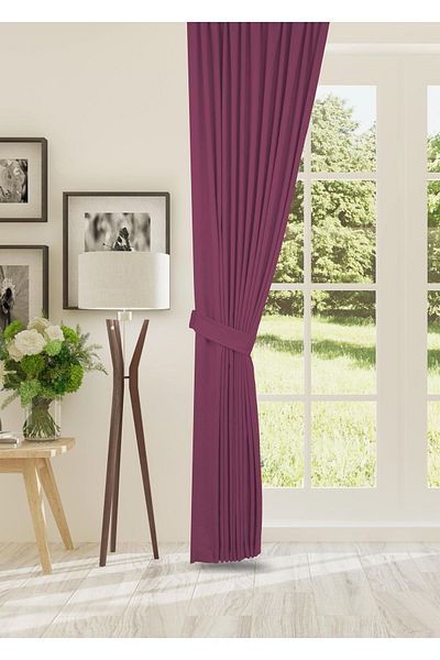 cheap's home Rose Course - Honeycomb Textured Velvet, 1x2.5 Pleated Background Curtain