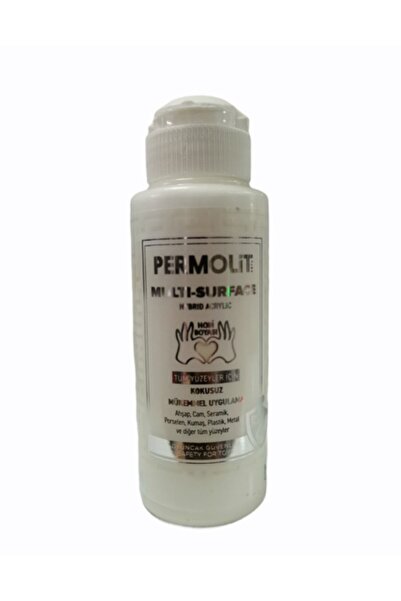 Permolit Arı Beyaz Hobi Boyası Multı-surface Akrilik Boya Tüm Yüzeyler Için K...