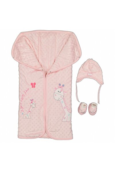 Güler Portbebe Kundaklı Fermuarlı Cıft Kat Dolgulu Battaniye