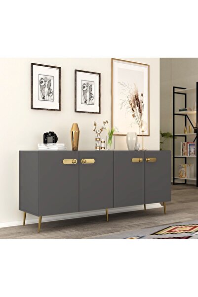 cantek dizayn RİVA KONSOL 4 KAPAKLI ANTRASİT