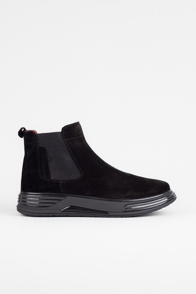 MARCOMEN Ανδρικές μπότες από γνήσιο δέρμα με ελαστικό πλαϊνό σουέτ