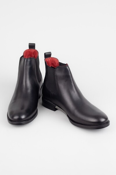 MARCOMEN Ανδρικές μπότες casual από γνήσιο δέρμα με ελαστικό πλαϊνό μέρος, αντιανεμικές