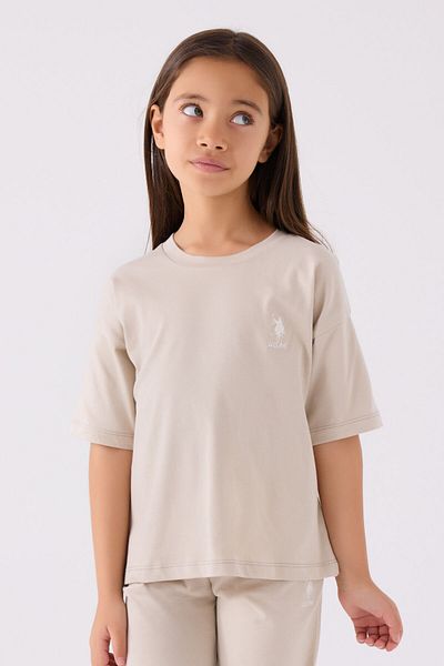 U.S. Polo Assn. Girl's Brown Bermuda Suit