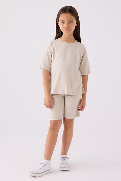 U.S. Polo Assn. Girl's Brown Bermuda Suit