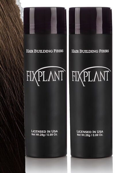 FIXPLANT Saç Dolgunlaştırıcı 2 Şişe Topik 56 Gr. | Seyrek Saçlar Için Saç Tozu | Saç Fiberi