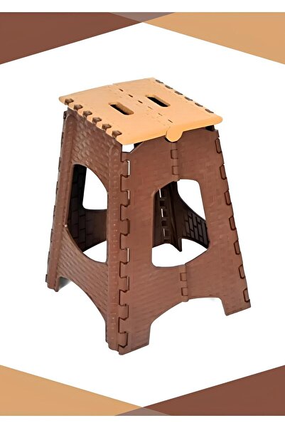 B.A.Y.NUVOLA Taşınabilir Katlanır Tabure Büyük Boy Sandalye Çok Amaçlı Tabure Sert Plastik 2 Adet