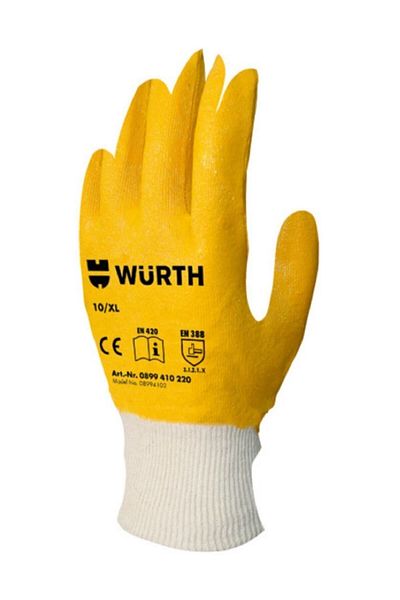 Würth Safety Work Gloves Yellow
