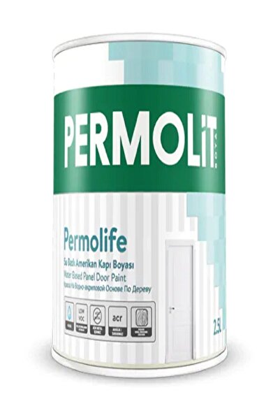 Genel Markalar Permolife Su Bazlı Amerikan Kapı Boyası 0.75lt Beyaz